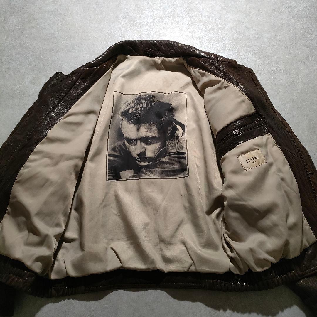 極上/James Dean/leather jacket/羊/シボvintage