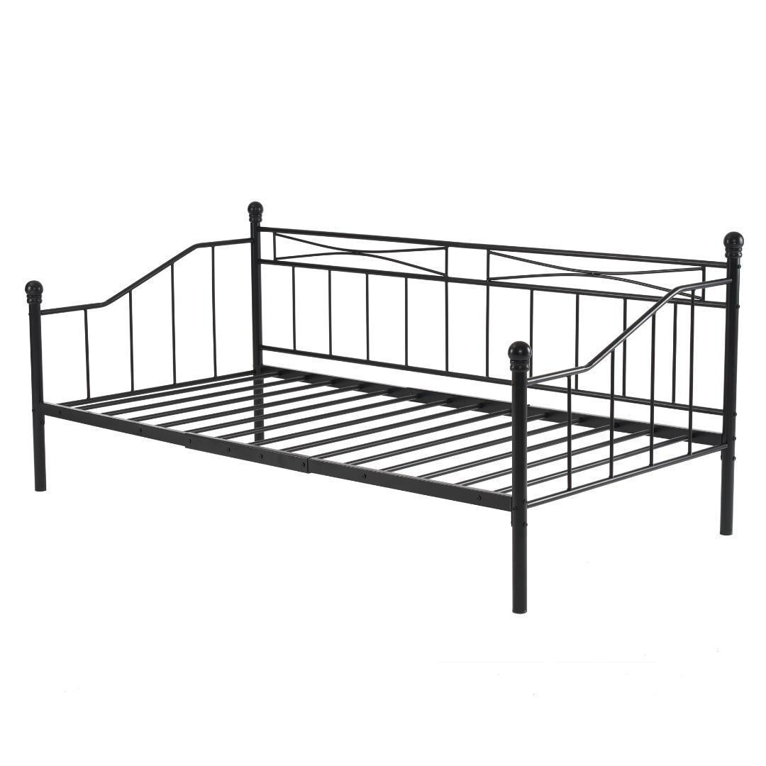 【ブラック】シングルベッド パイプベッドベッドシングルベッドフレーム 一人暮らし