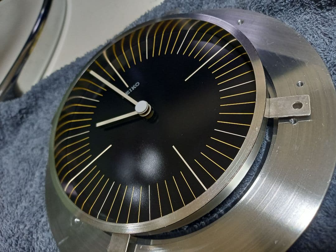 レア　1980's　セイコー　スペースエイジ　ソリッド　アルミニウム　クロック