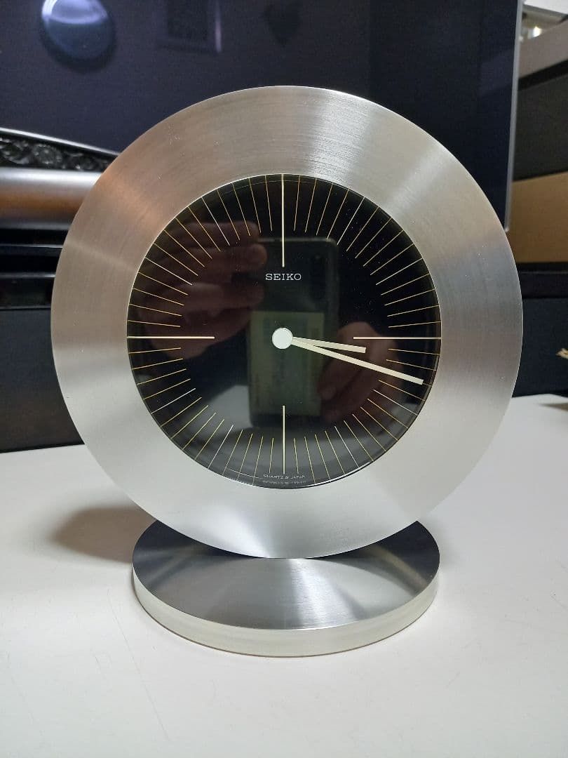 レア　1980's　セイコー　スペースエイジ　ソリッド　アルミニウム　クロック