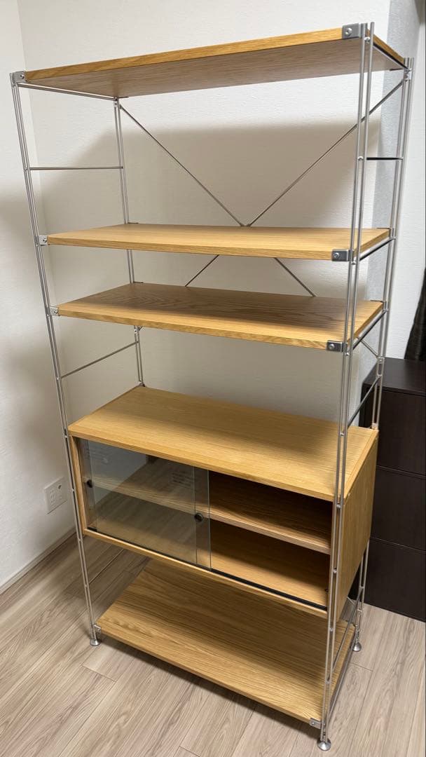 無印良品 ステンレスユニットシェルフ・オーク材セット
