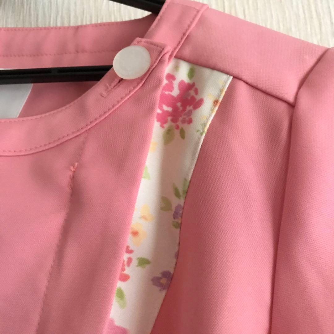 ローラアシュレイ ナース　スクラブ　Mサイズ　ローズピンク　ピーチピンク