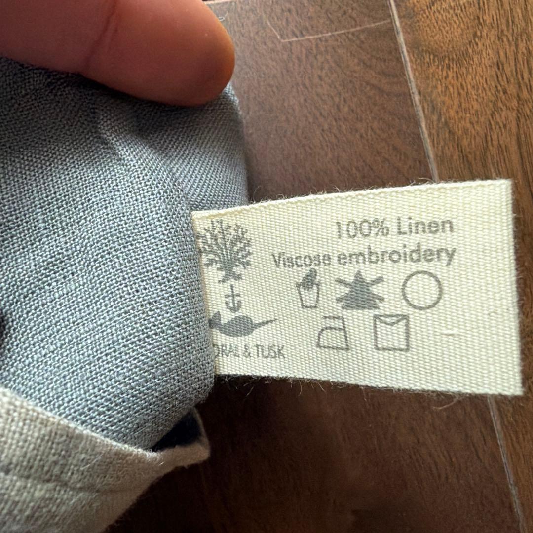 Coral&Tusk コーラル&タスク　ウサギ刺繍のリネン製クリスマスソックス