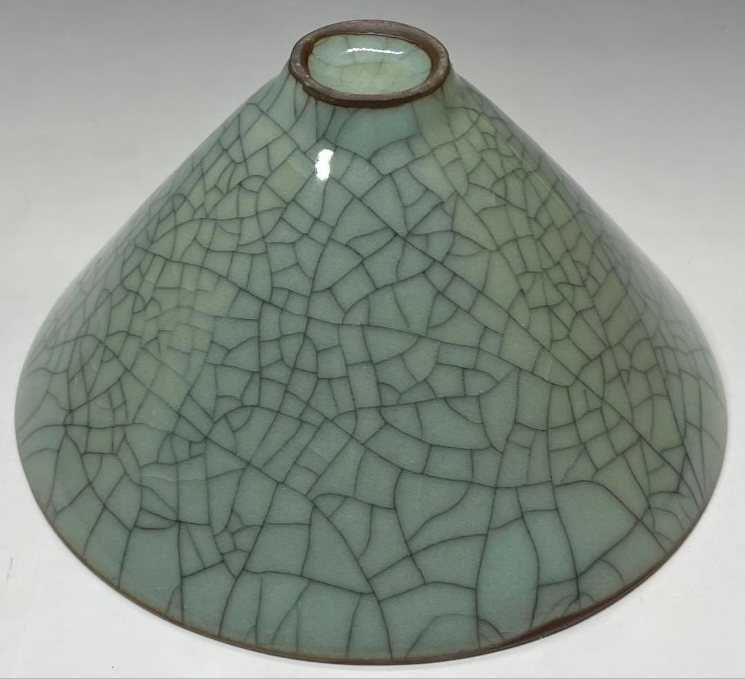 高麗青磁　李朝　茶碗　箱付　X559