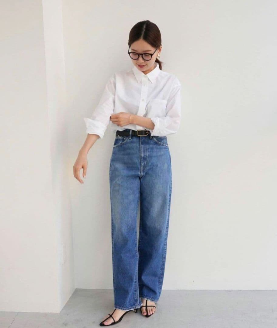 IENA別注 KURO OPTIMA ワイドテーパードデニム　28