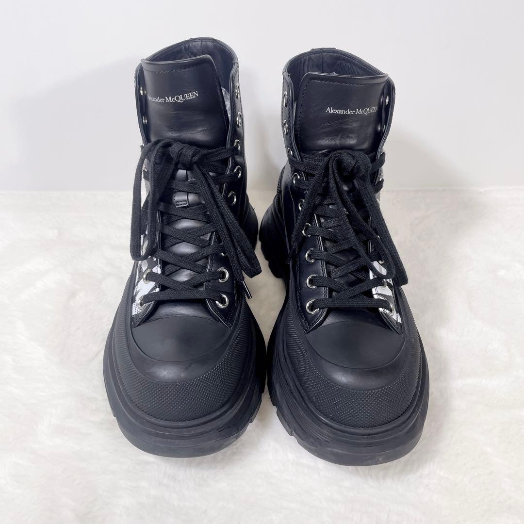 Alexander McQueen スニーカー 厚底 レザー ロゴ 27