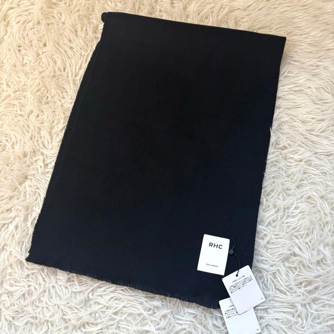 ✨新品未使用タグ付き　RHC ロンハーマン　 カシミヤ100 マフラー　ブラック