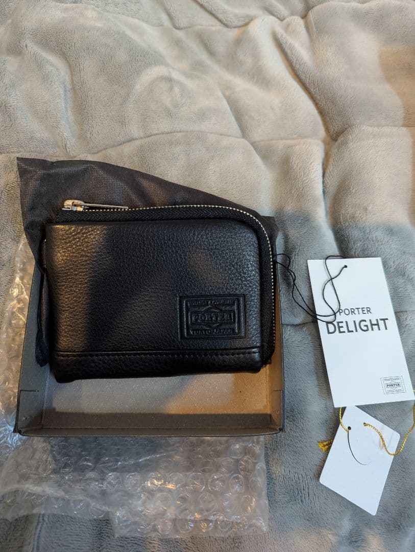 PORTER 財布 ディライト ウォレット 牛革 ミドル財布 Ｌ字ファスナー開閉