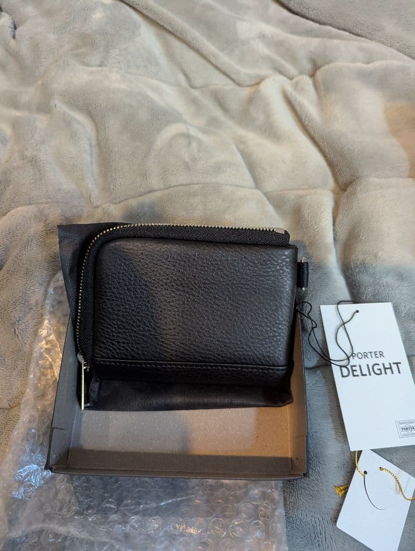 PORTER 財布 ディライト ウォレット 牛革 ミドル財布 Ｌ字ファスナー開閉