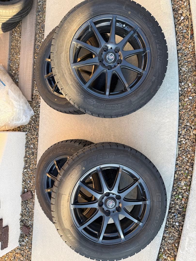 225/60R17 スタッドレスアルミセット 23年製 アイスナビ7 5穴