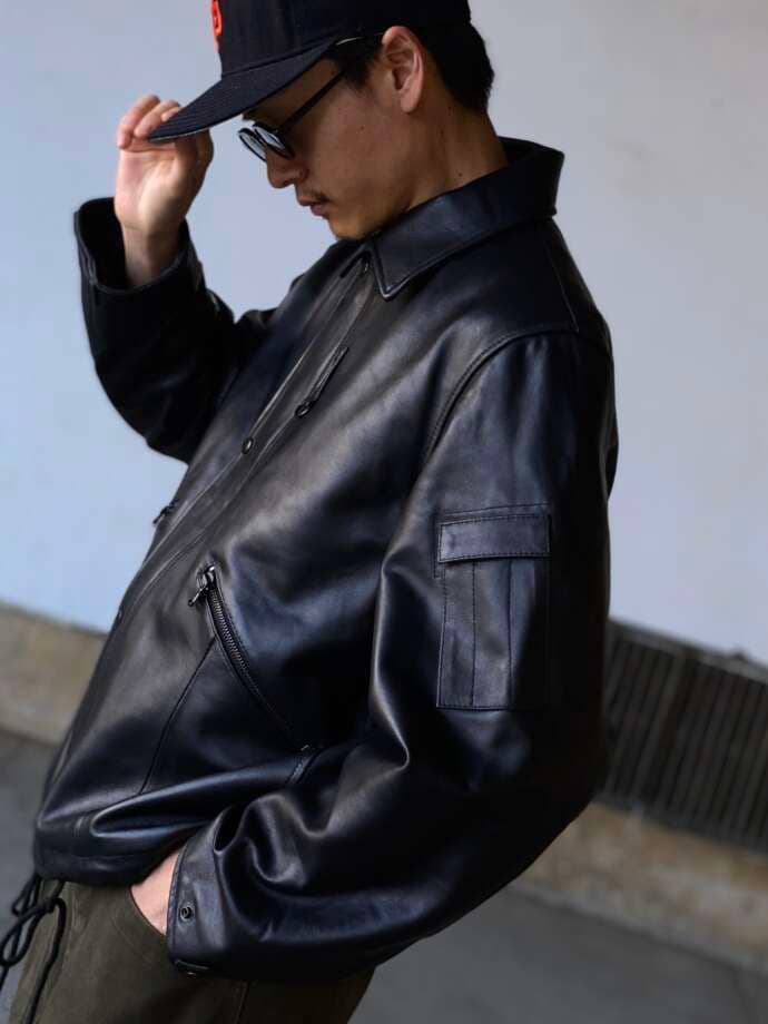 HOUSTON MK3 ブラック レザージャケット L