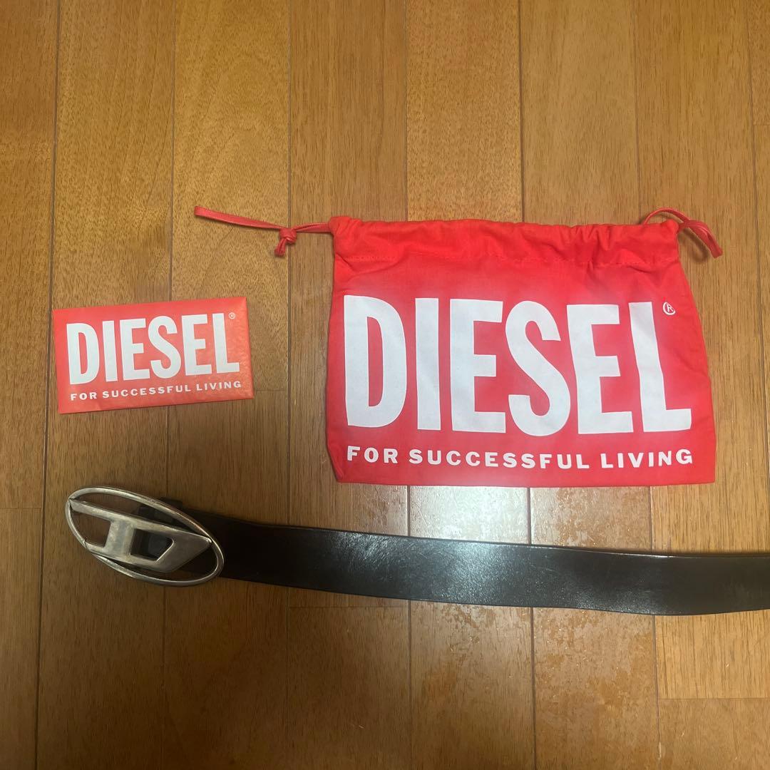 DIESEL 黒レザーベルト　32インチ