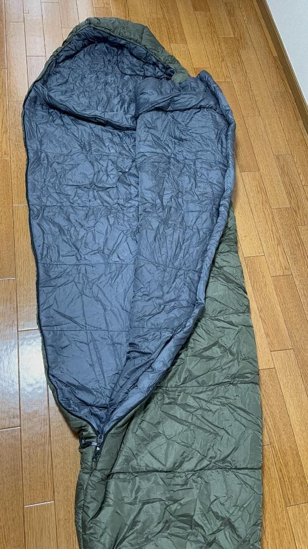 Qualz 冬用寝袋 -2℃ マミー型 オリーブ