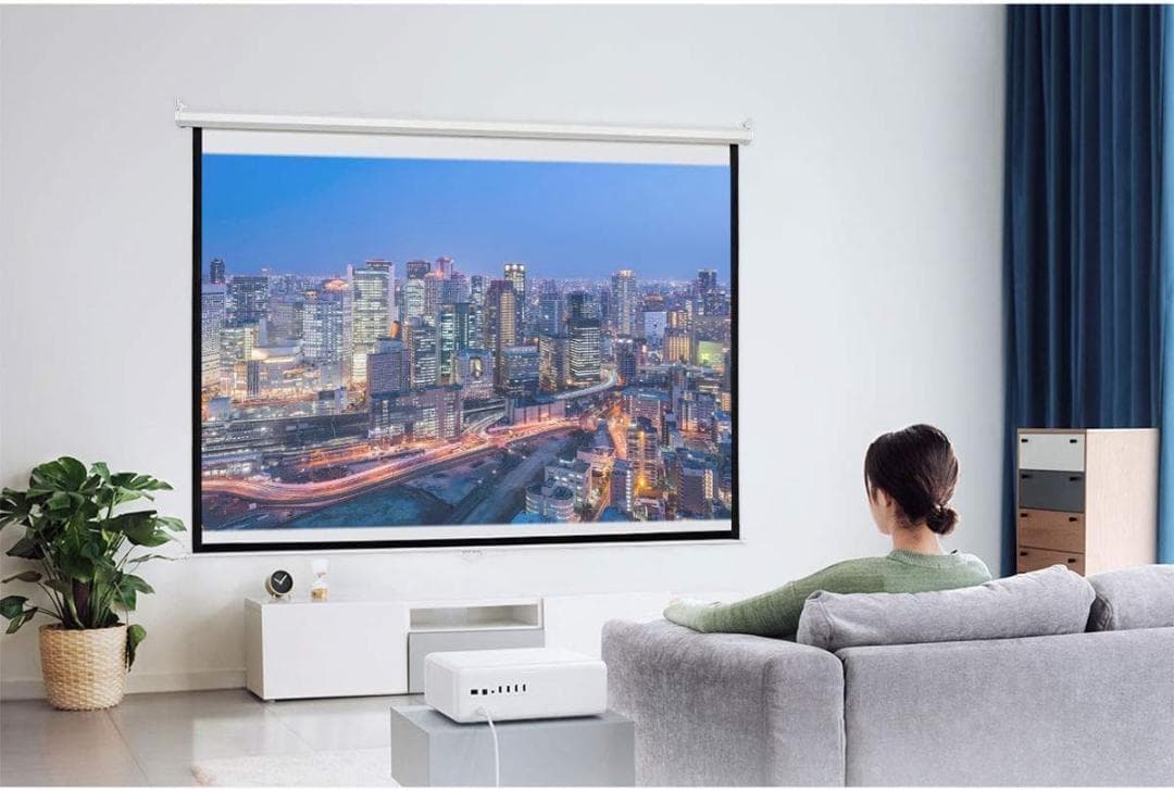 【開封・未使用】 プロジェクター スクリーン 84インチ 4：3 4K 自立式