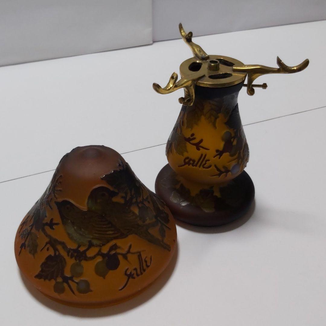 エミール・ガレ 復刻版 ランプ カメオ彫 ルーマニア 鳥 バード 激レア 希少