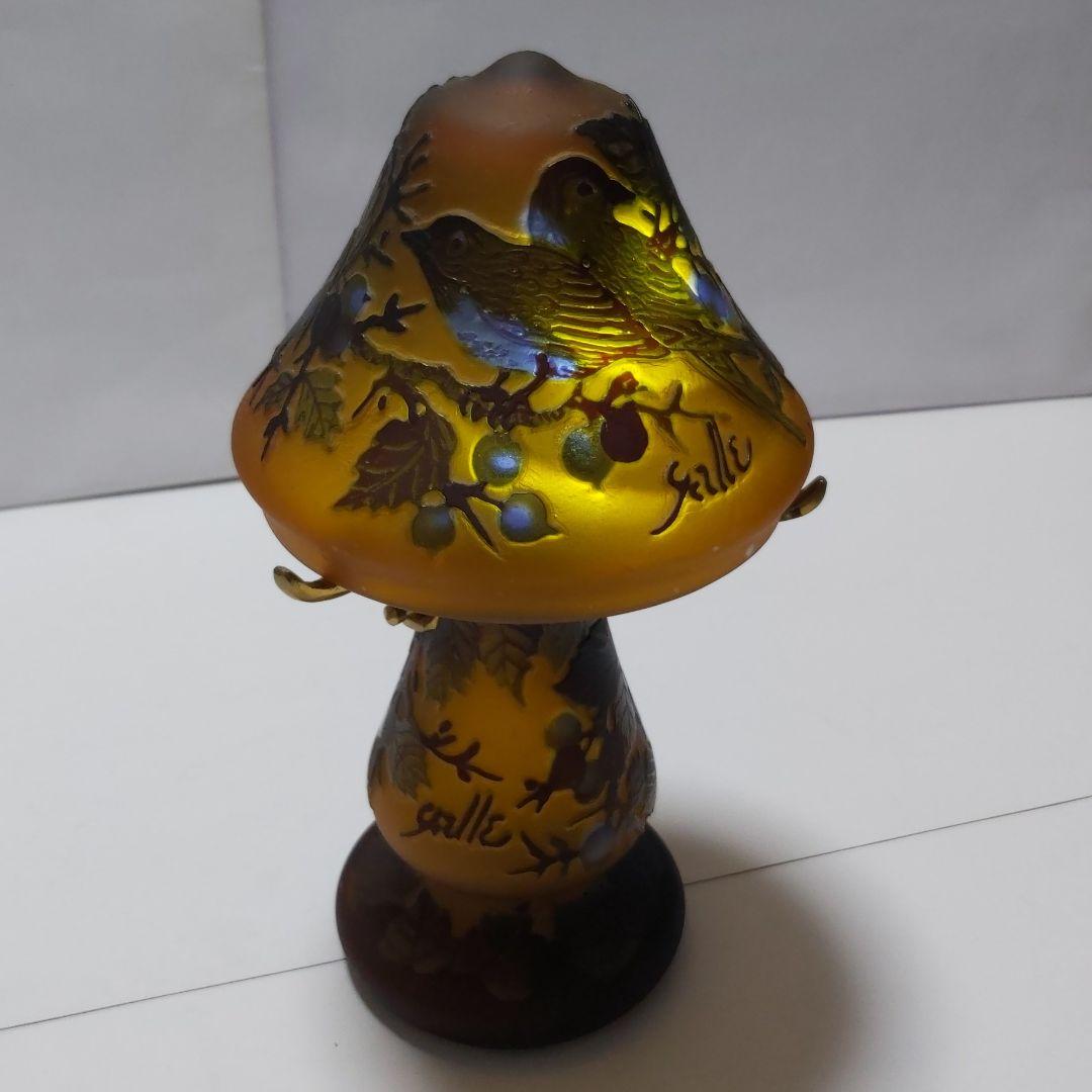 エミール・ガレ 復刻版 ランプ カメオ彫 ルーマニア 鳥 バード 激レア 希少
