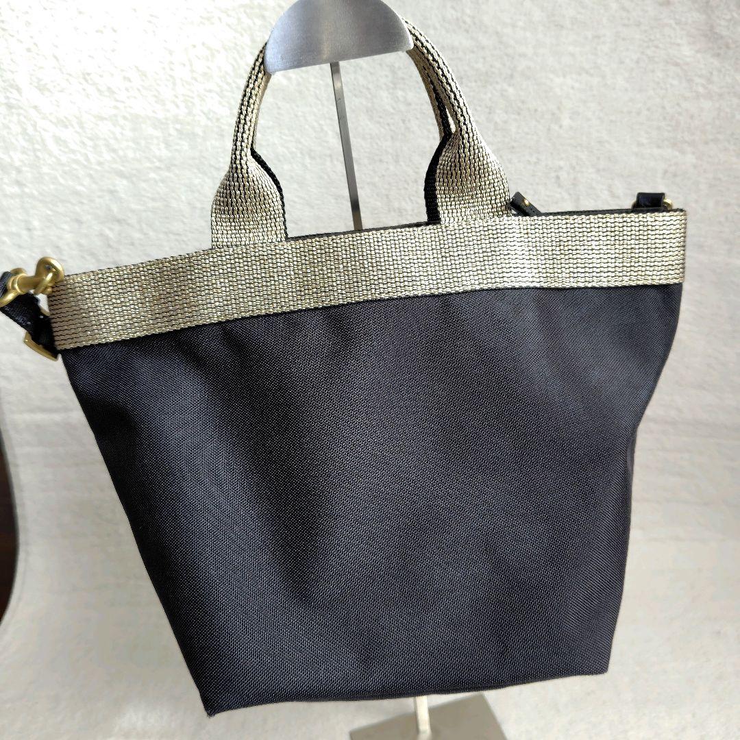 美品　VIOLAd’ORO ナイロントートバッグ ２way 黒　V-2037　M
