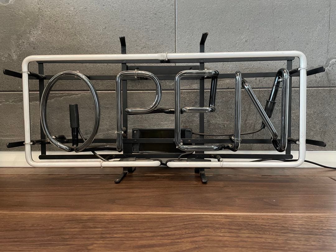 ネオン管 ガラス缶 『OPEN』 赤青ネオンサイン
