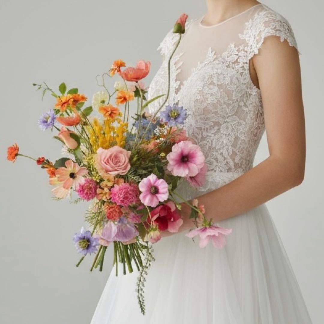 アーティフィシャルフラワー ウェディング ブーケ 造花 カラフル