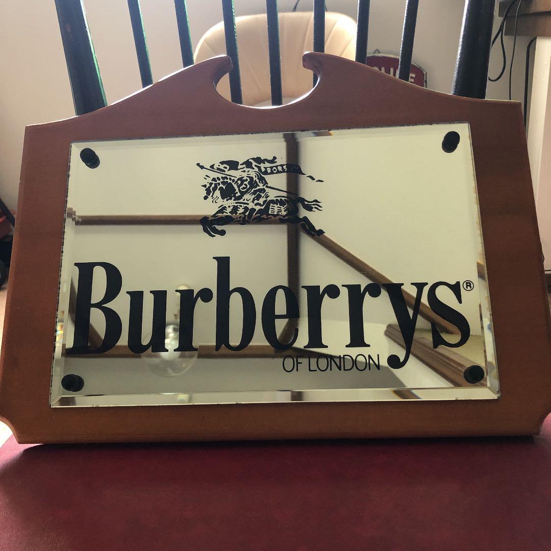 非売品 バーバリー ミラー 鏡 壁掛け パブミラー