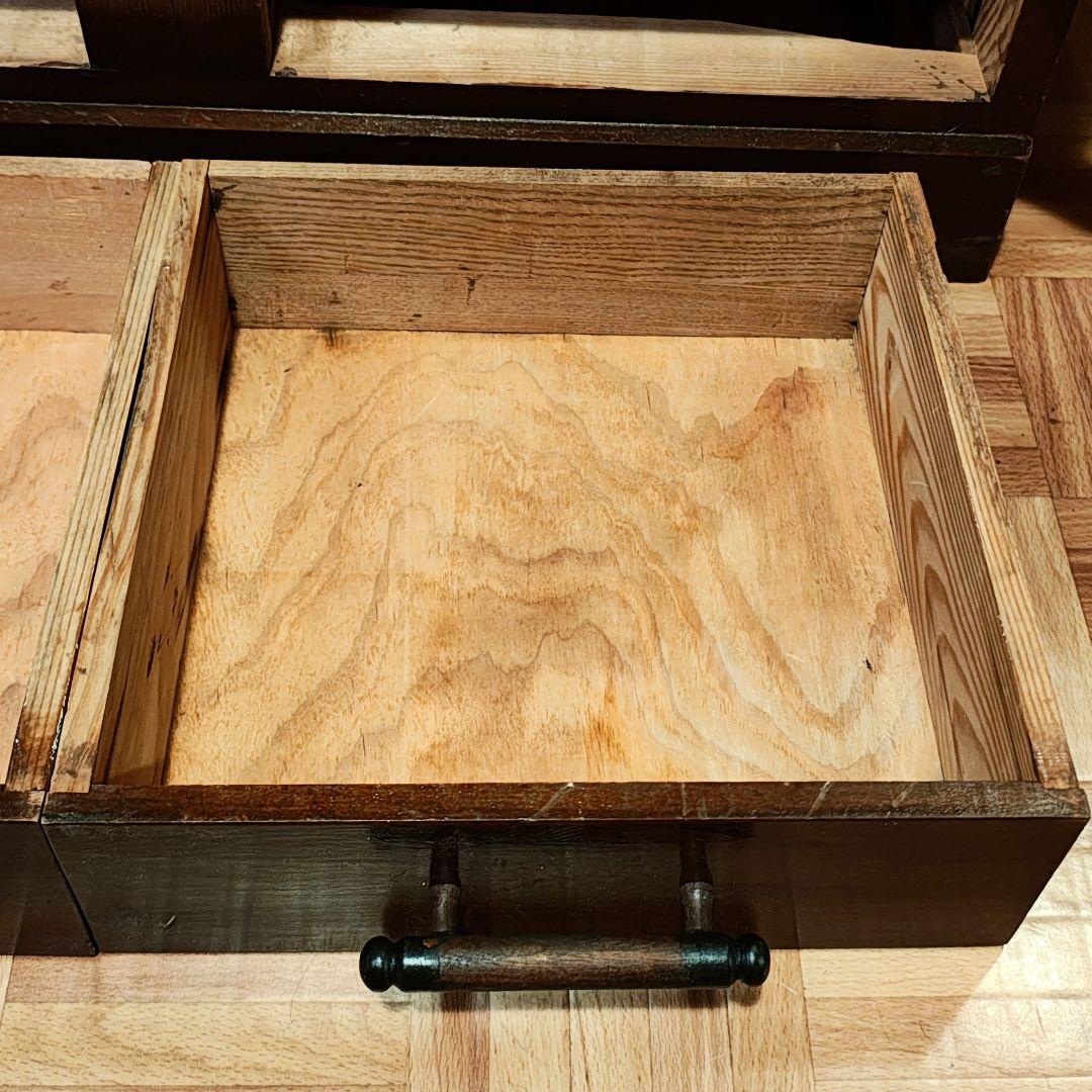 ガラス扉の本棚　食器棚　昭和レトロ　古家具