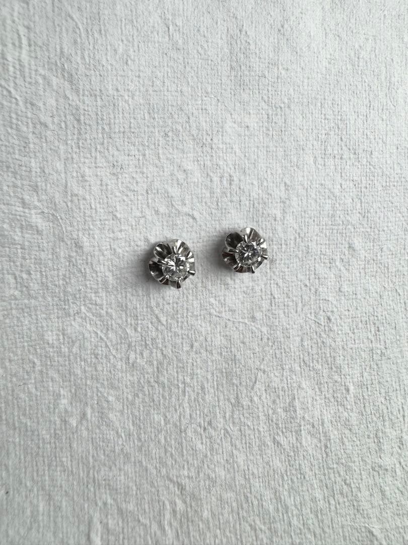 ダイヤモンド プラチナ ピアス ビンテージ品