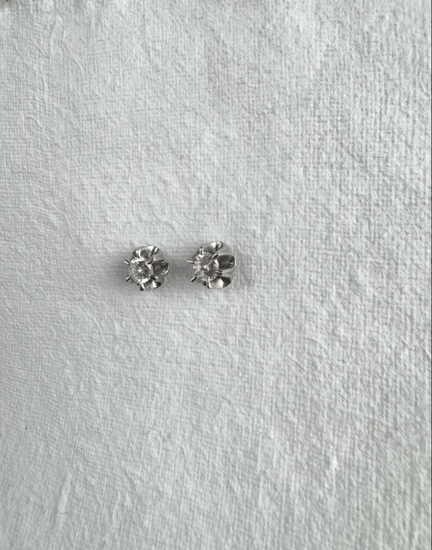 ダイヤモンド プラチナ ピアス ビンテージ品