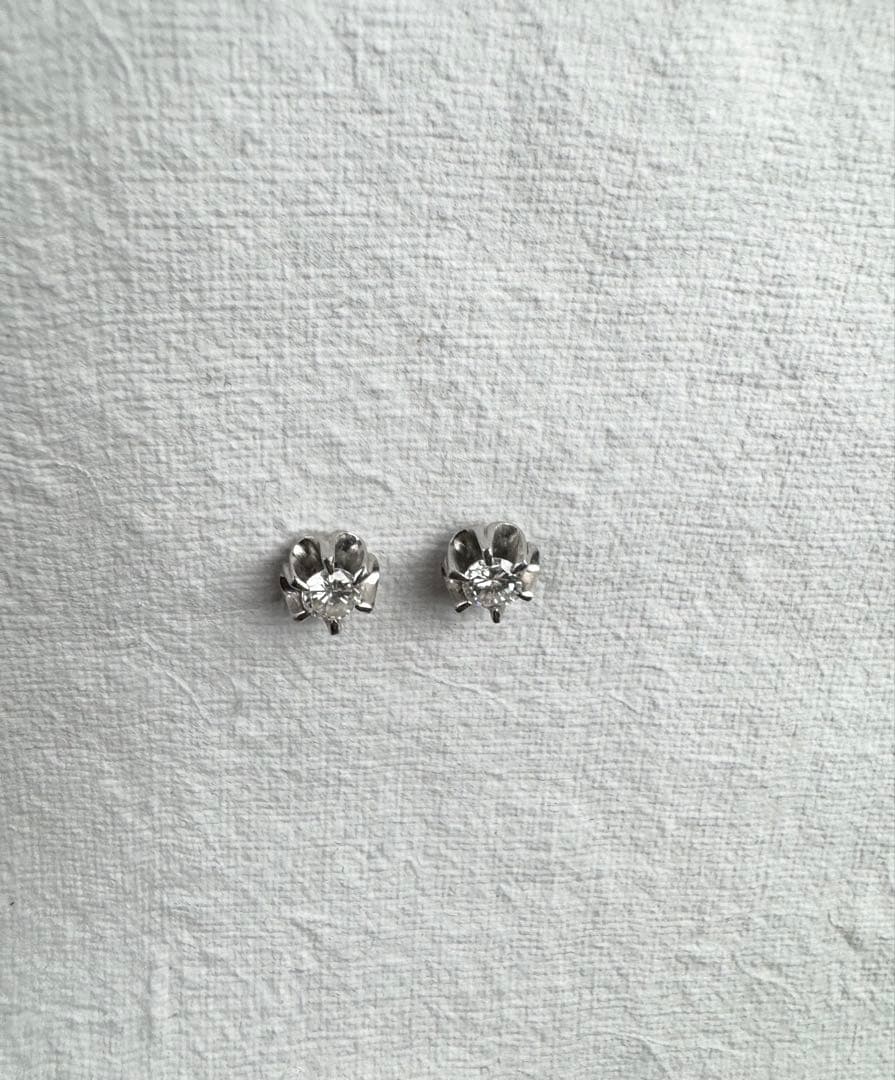 ダイヤモンド プラチナ ピアス ビンテージ品