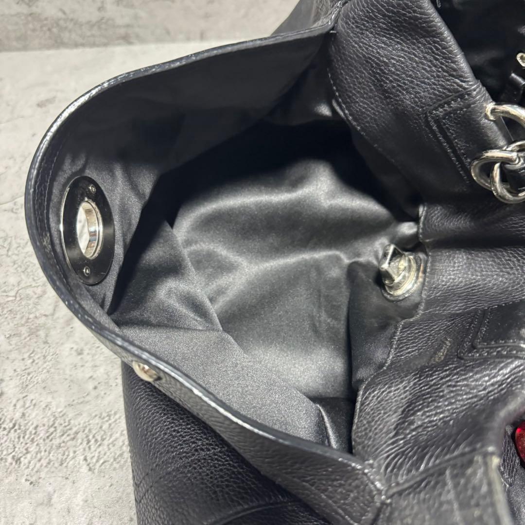 バッグ Coach Y2K Turnlock Leather Tote Bag