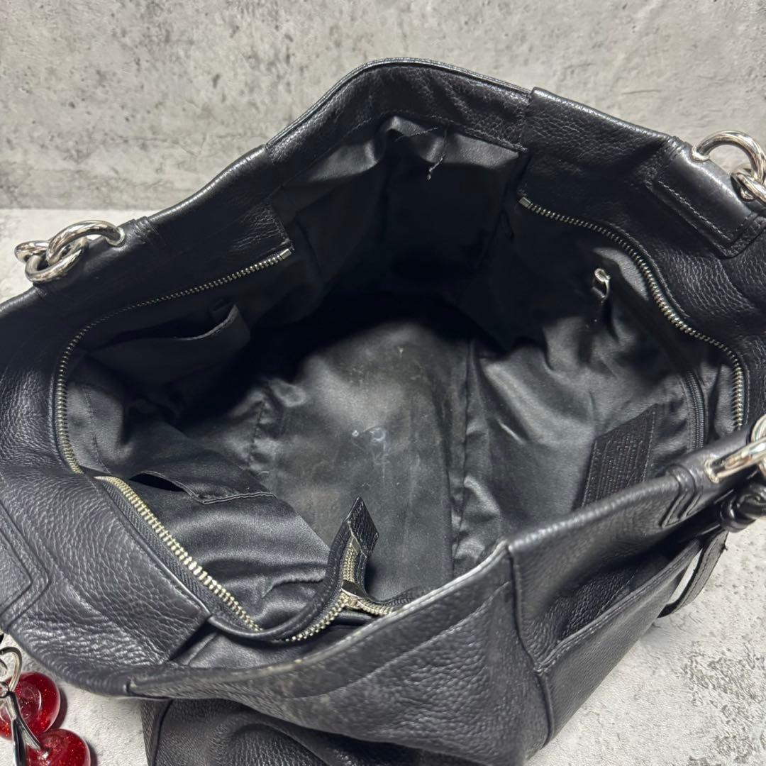 バッグ Coach Y2K Turnlock Leather Tote Bag