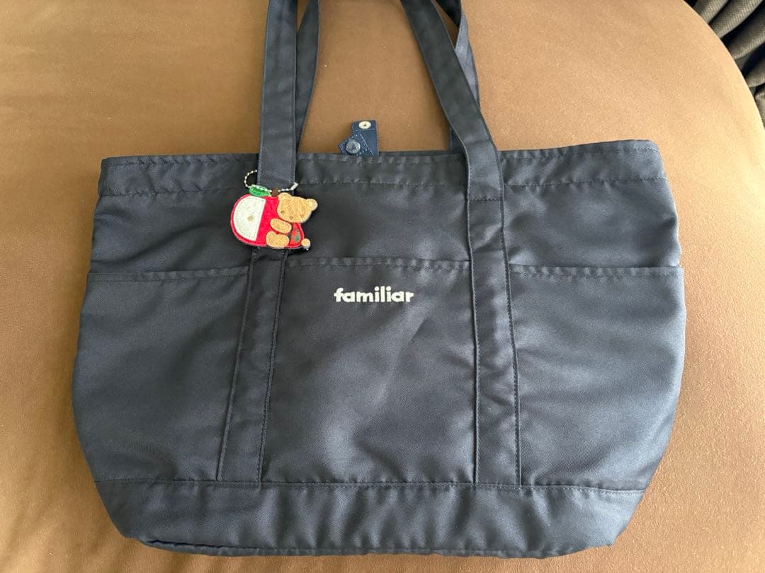 あ*お様 familiar ネイビー マザーズバッグ 赤チェック
