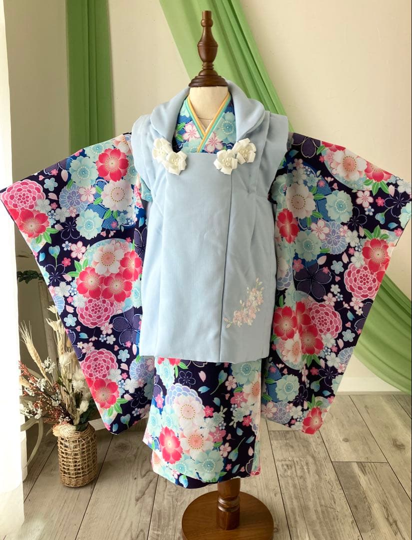 キャサリンコテージ紺色系被布3歳用6点セット