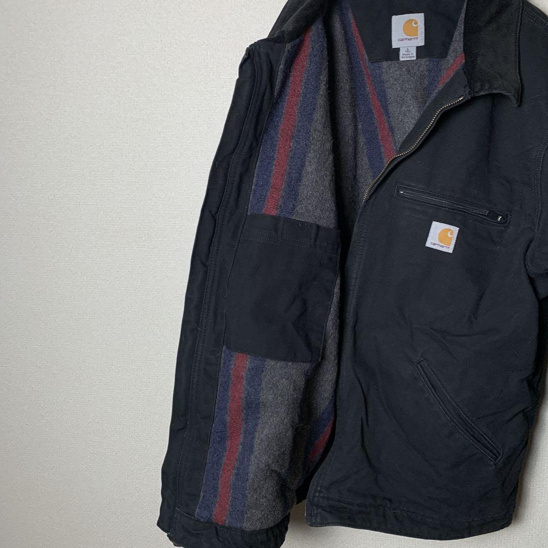 カーハート デトロイトジャケット ブラックL 【大人気】