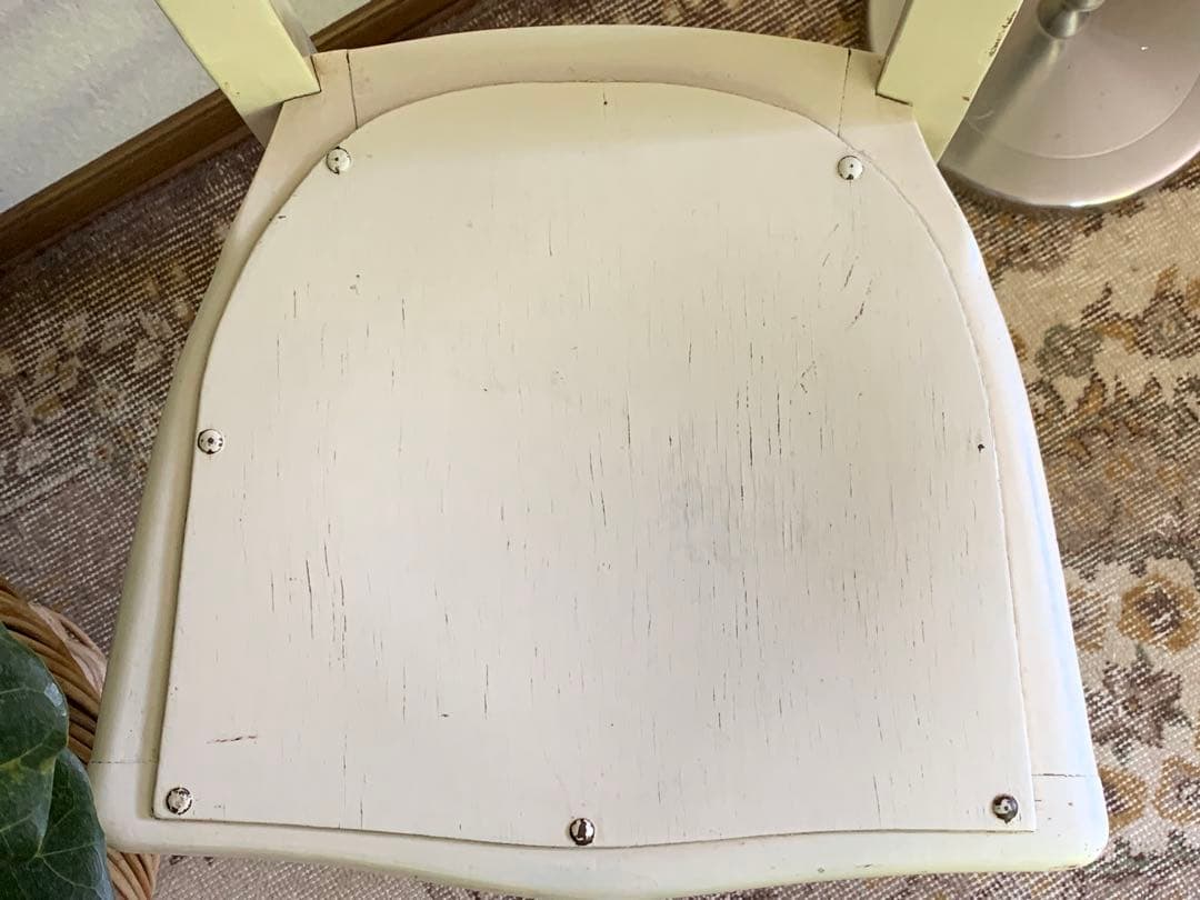 フランスアンティーク チェア ホワイトペイント フレンチペイント