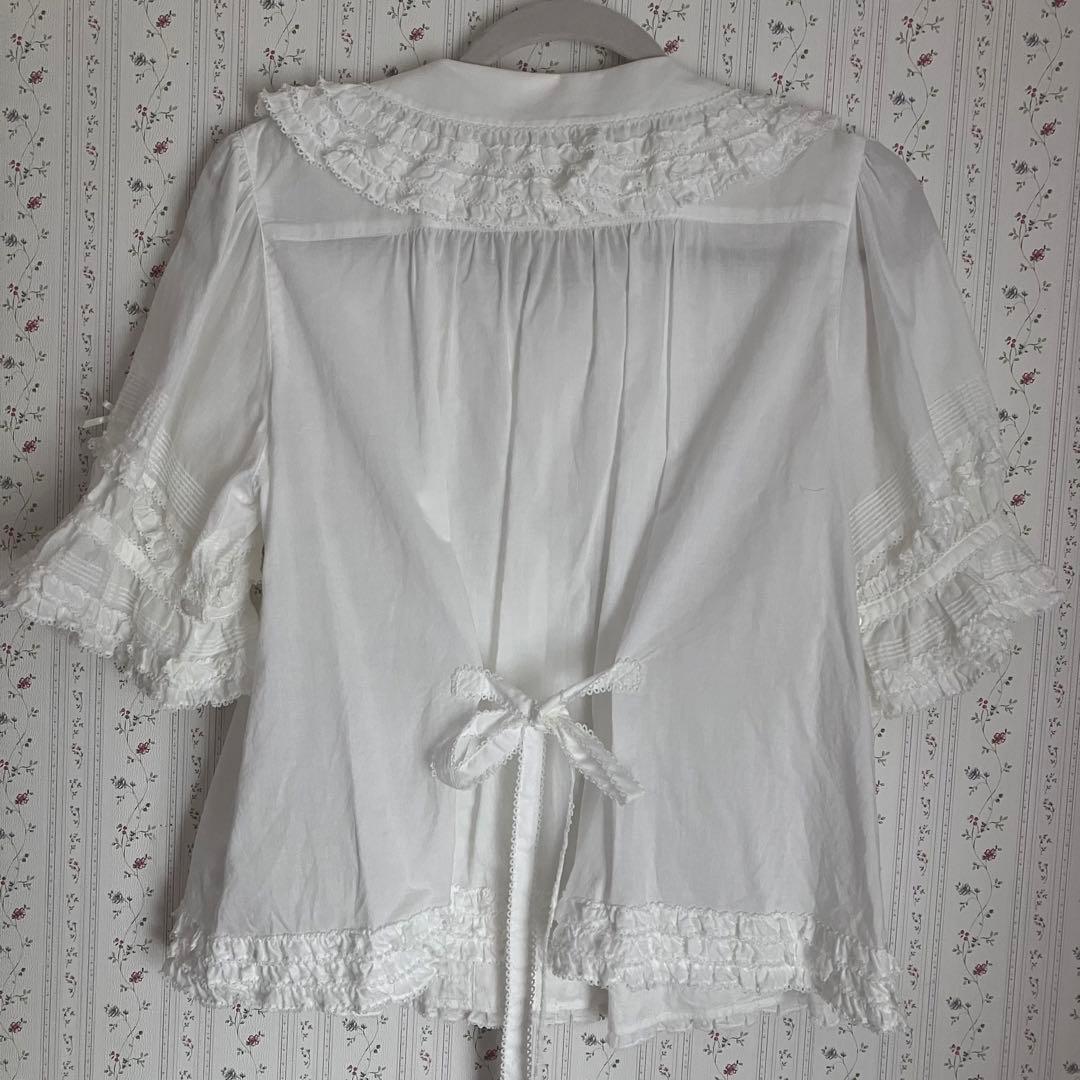 ピンクハウス　ブラウス　半袖　白