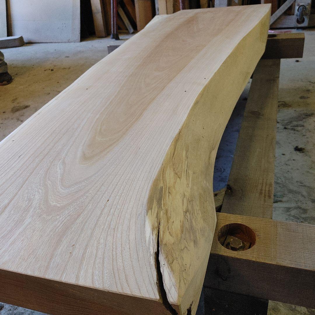 送料込み　一枚板　ケヤキ　欅　無垢材　天板　テーブル　カウンターDIY　番号62