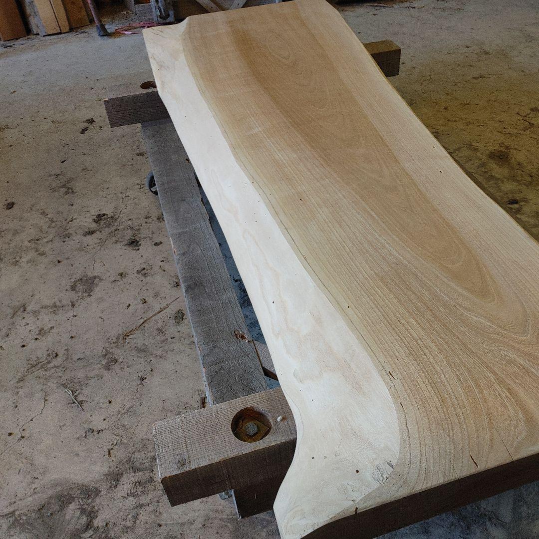 送料込み　一枚板　ケヤキ　欅　無垢材　天板　テーブル　カウンターDIY　番号62