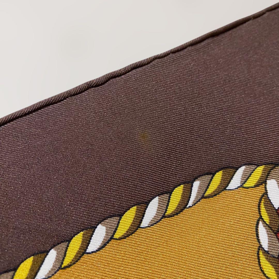 HERMES カレ90 大判シルクスカーフ BRIDES LEGERES 馬