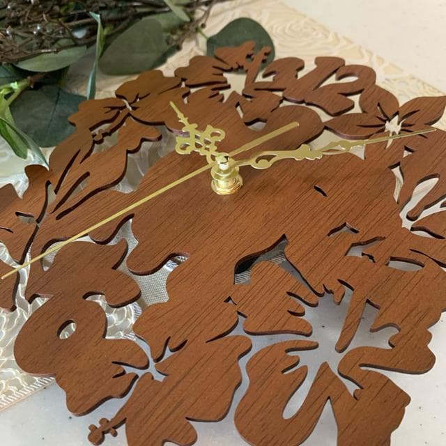 【送料無料】Hawaiian wall clock ウォルナット 壁掛け時計