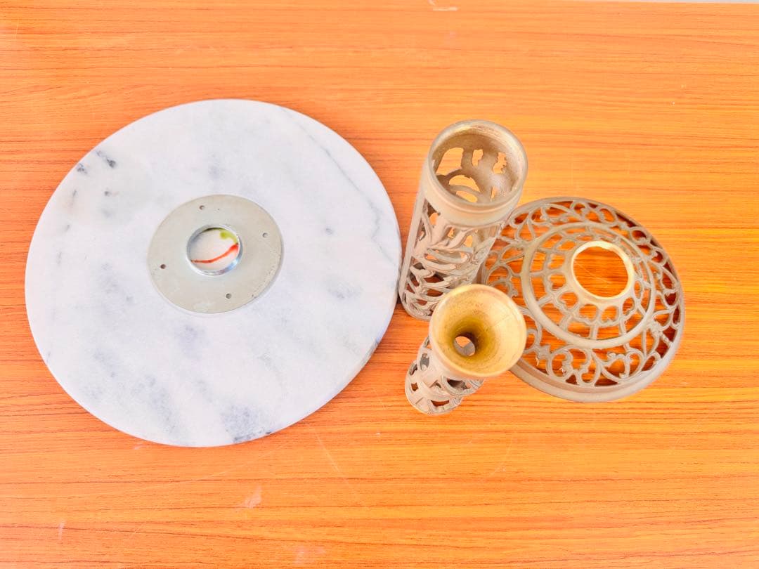 天然大理石天板 装飾サイドテーブル 花台