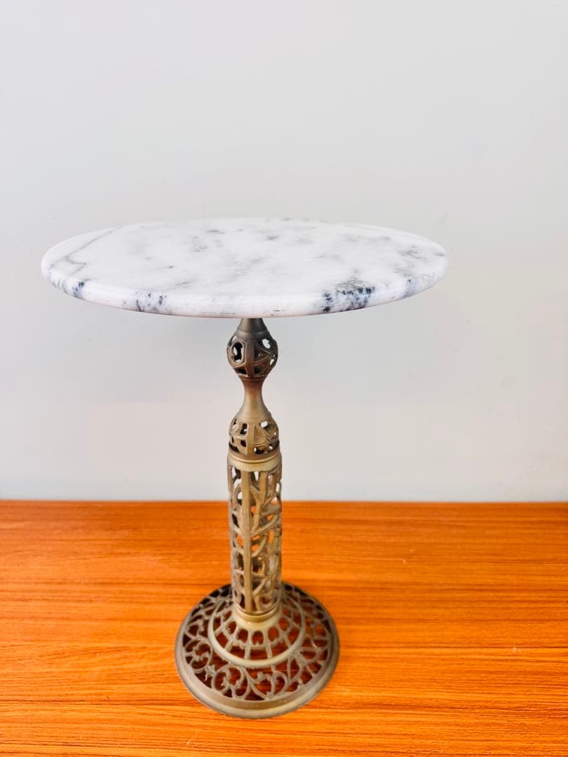 天然大理石天板 装飾サイドテーブル 花台