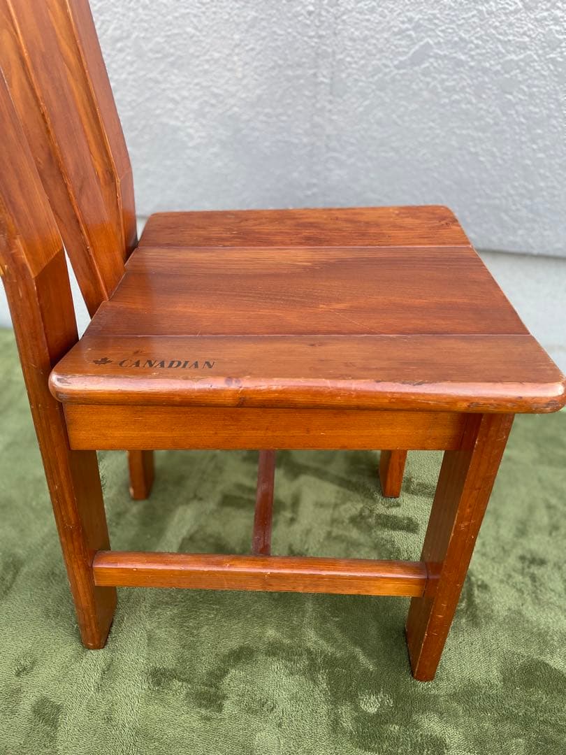 二脚セット　北欧レトロ カナディアン 木製椅子 ダイニングチェア ビンテージ