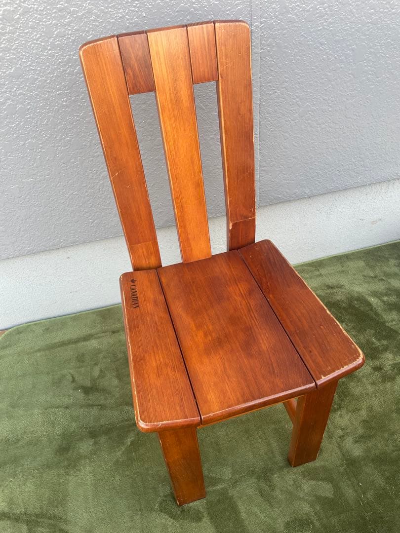 二脚セット　北欧レトロ カナディアン 木製椅子 ダイニングチェア ビンテージ