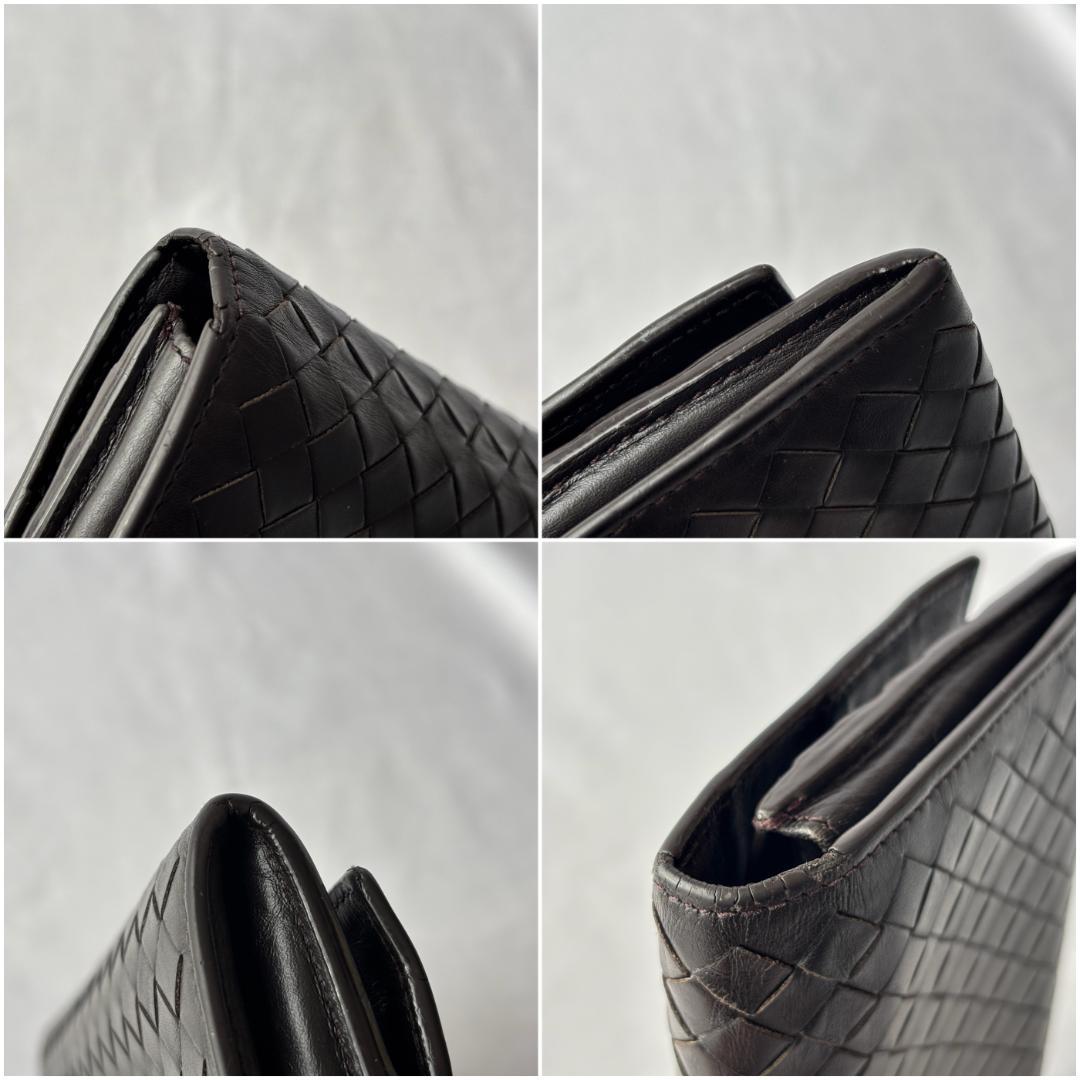 良品 ボッテガヴェネタ イントレチャート 長財布 お洒落 レザー ブラウン