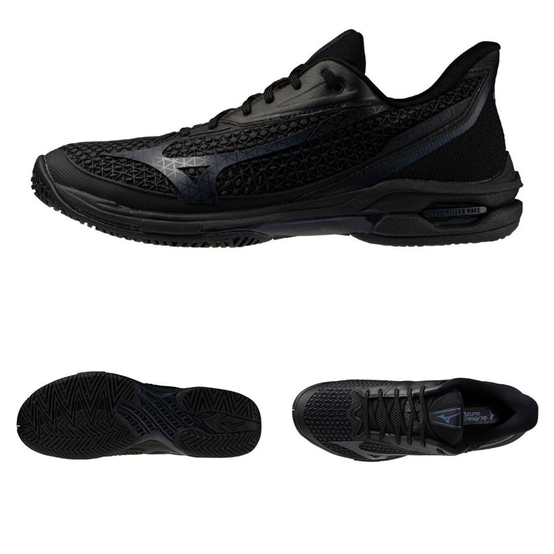 ラスト 世界777足限定 26 ミズノ ウェーブエクシードツアー7 黒 上岡