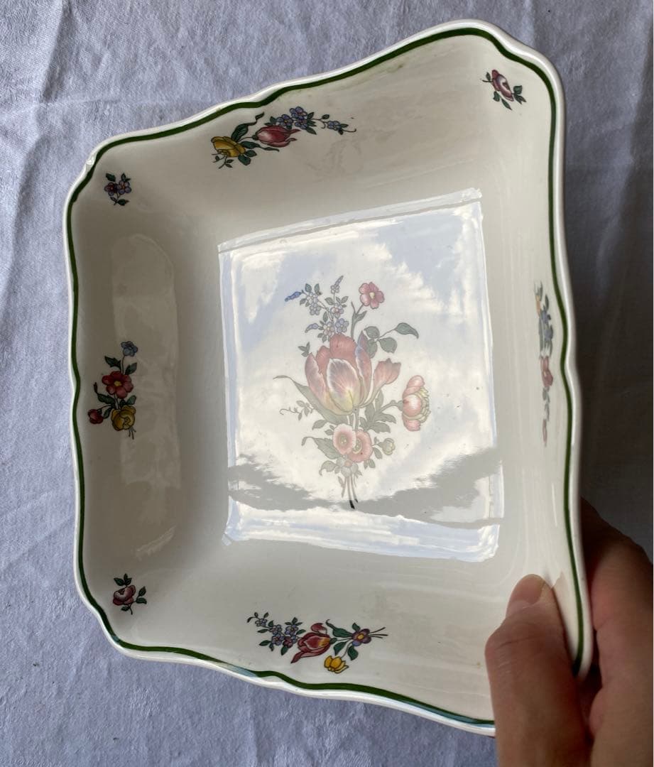 Villeroy boch ヴィンテージ　チューリップ　サラダボウル　四角