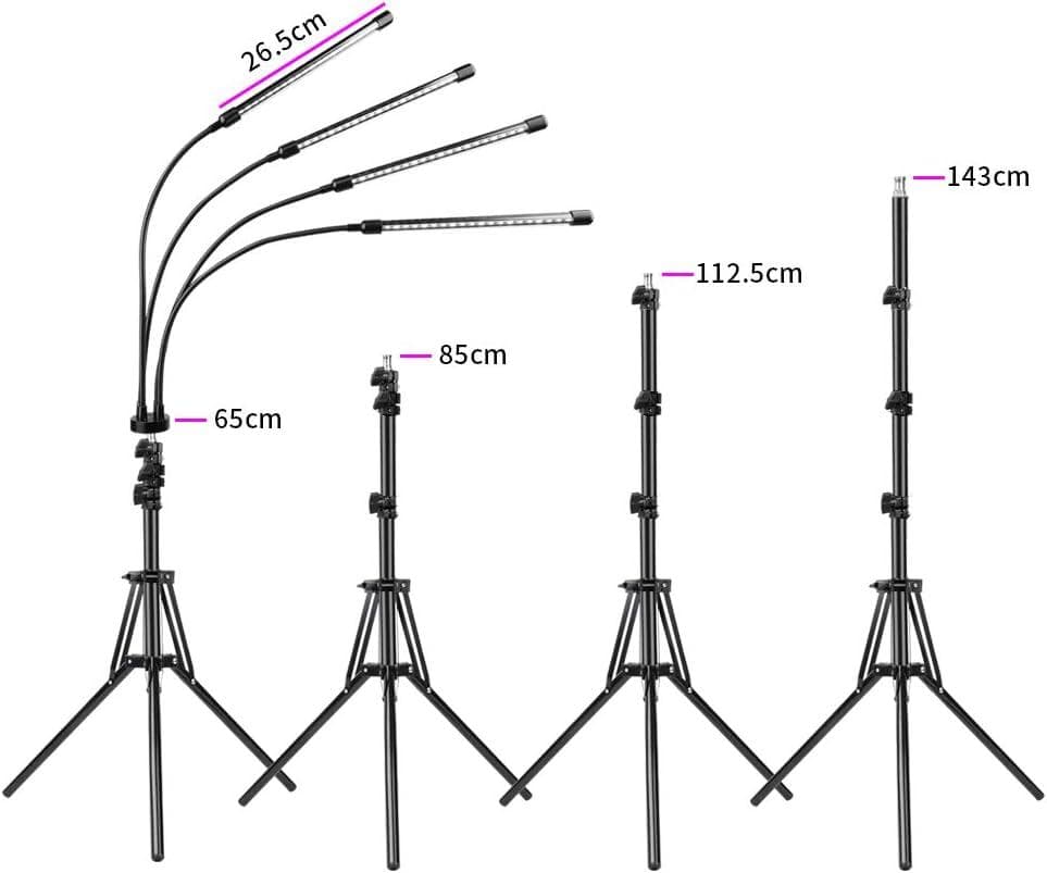 高効率LED植物成長ライト 自動タイミング機能・10段階調光・360°調節可能