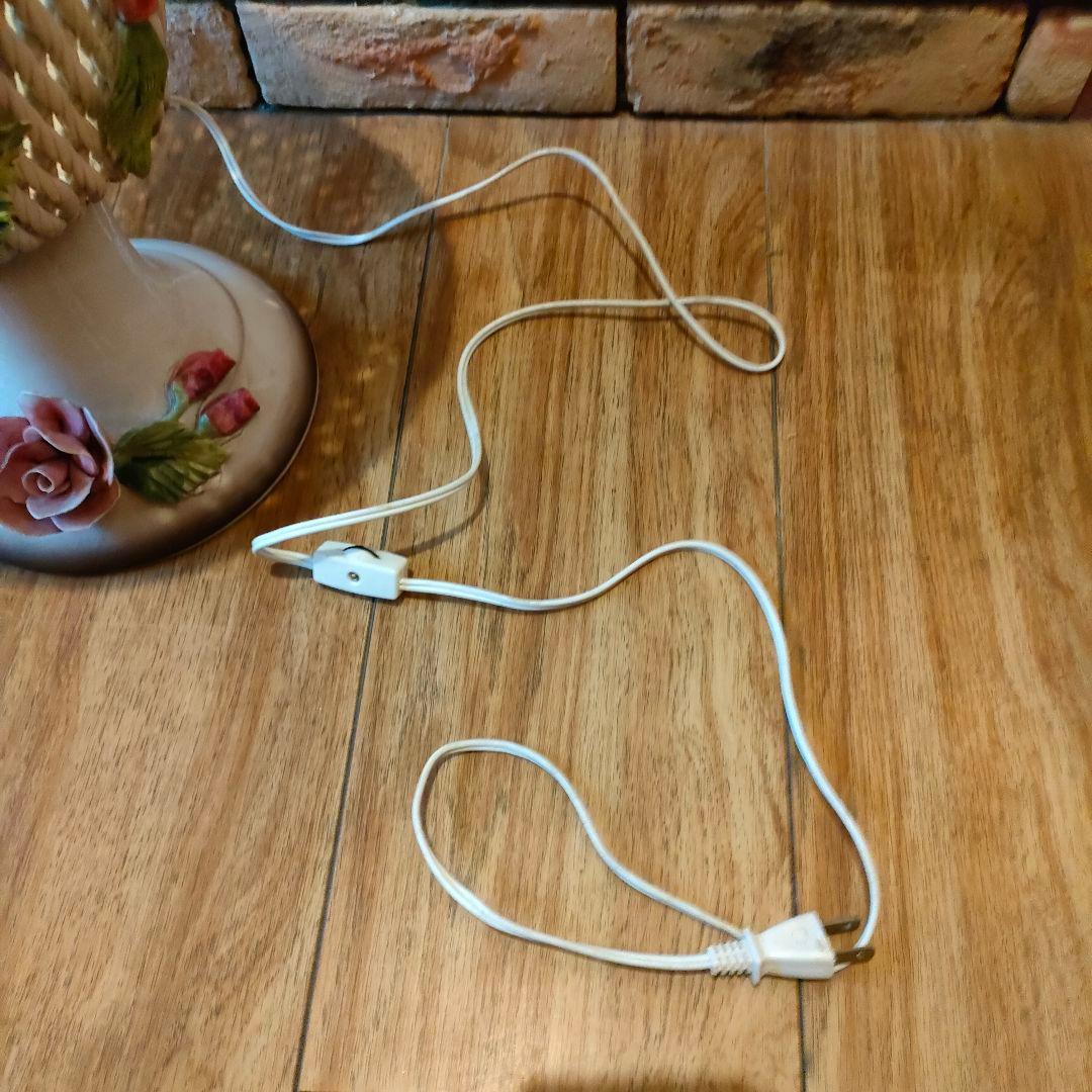 希少 激レア アールヌーヴォー アンティークランプ 陶器 エンジェル 天使 薔薇