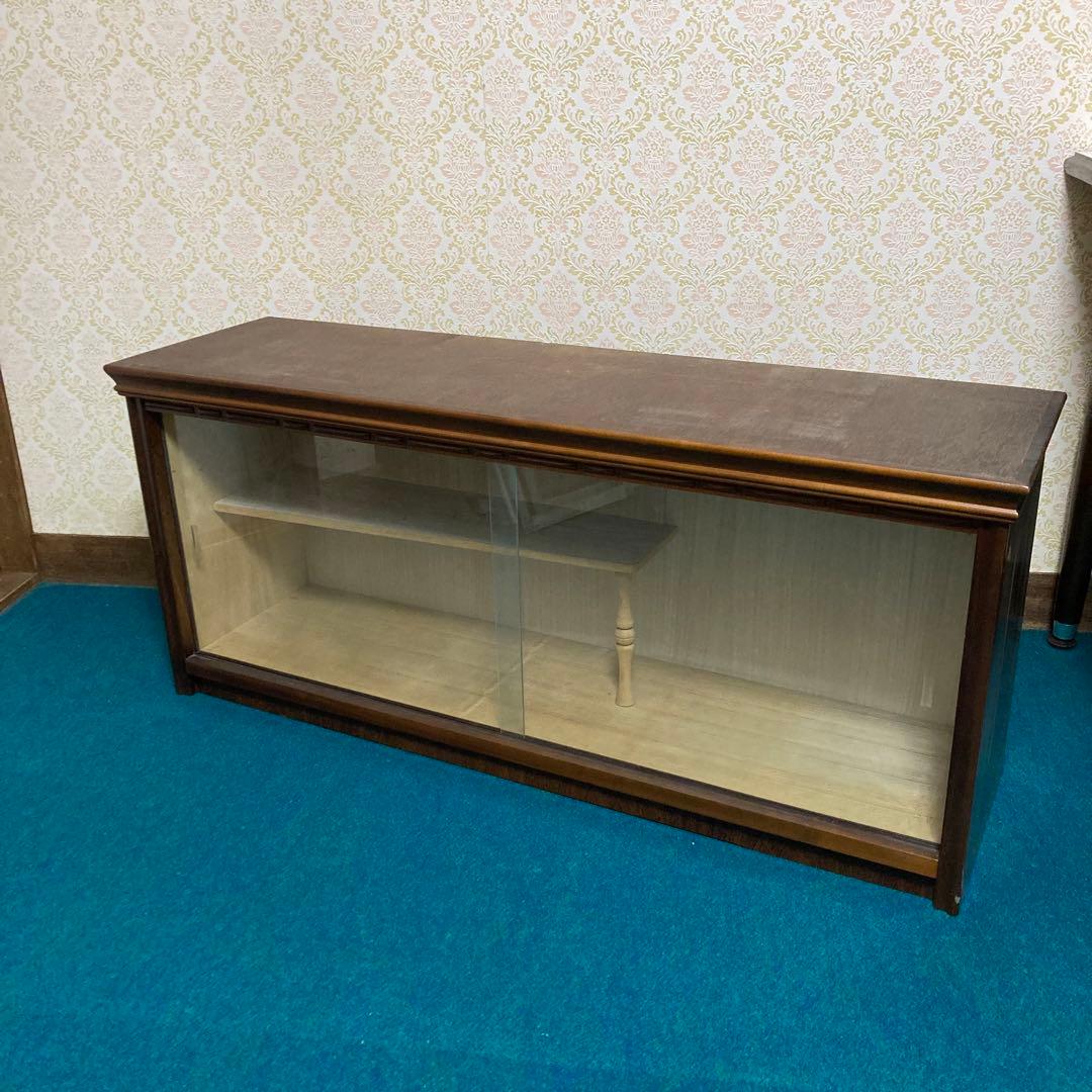 昭和レトロ　ガラス戸棚