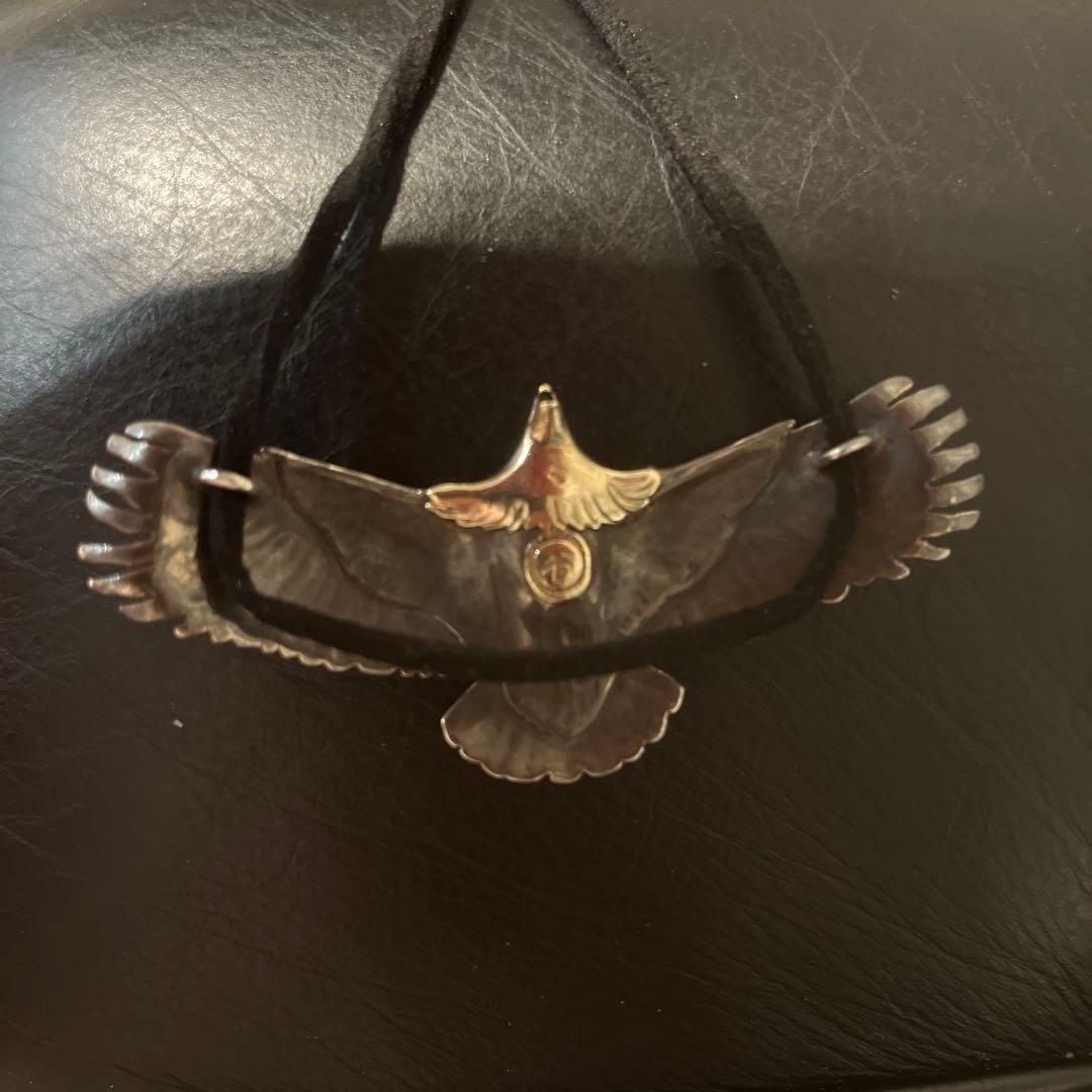 大イーグル ネックレス トップ フェザー